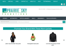 Tablet Screenshot of prairieskypromotions.com